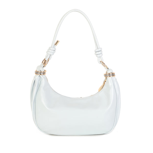 Borsa a spalla in ecopelle con borchie oro/argento MB708