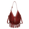 Borsa a spalla in ecopelle con frange scamosciate Enrico Coveri EC7096