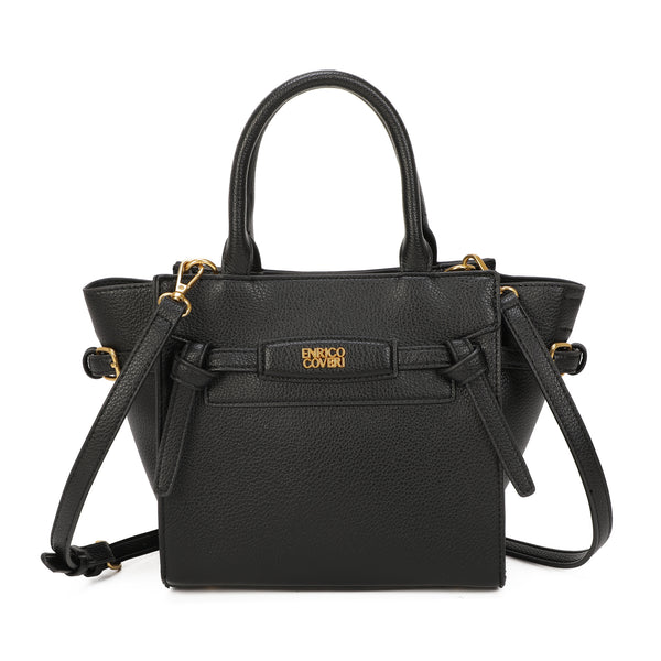 Borsetta a trapezio in ecopelle con cinghia decorativa Enrico Coveri EC2253