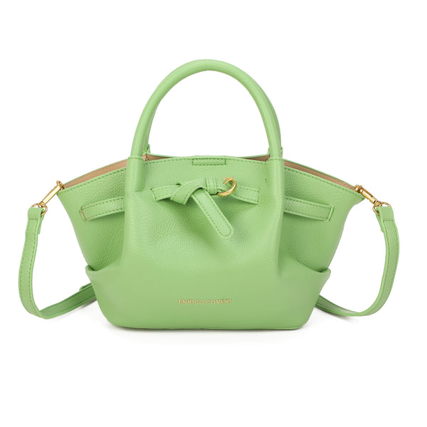 Borsetta a mano e tracolla in ecopelle con cinghia a intreccio frontale Enrico Coveri EC2250