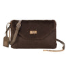 Pochette a tracolla in pelliccia e pelle sintetiche MB050