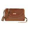 Pochette a tracolla in pelliccia e pelle sintetiche MB050