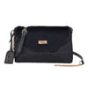 Pochette a tracolla in pelliccia e pelle sintetiche MB050