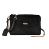 Pochette a tracolla in pelliccia e pelle sintetiche MB050