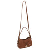 Borsa spalla in ecopelle scamosciata con logo impresso MB045