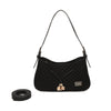 Borsa spalla in ecopelle scamosciata con logo impresso MB045