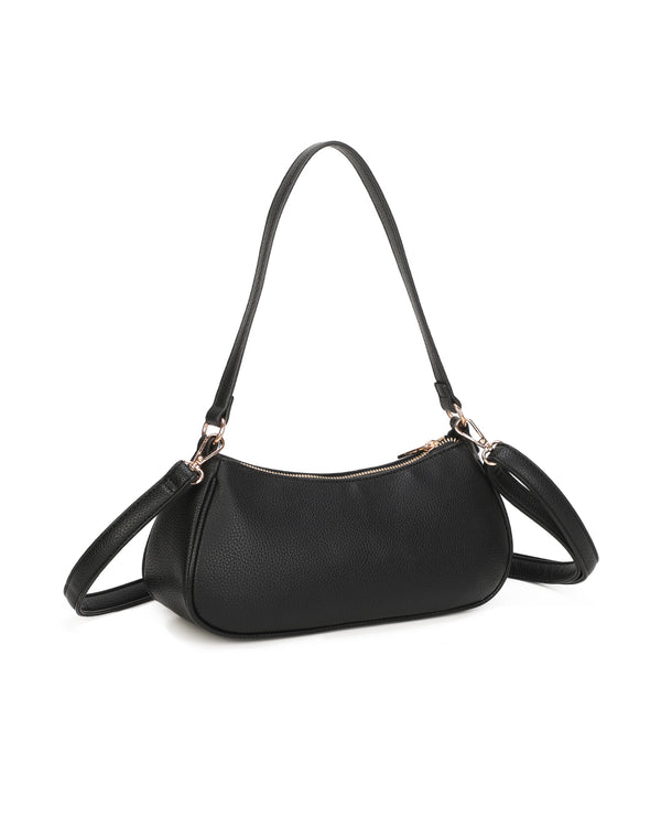 Borsetta in ecopelle a spalla con doppia tasca frontale ECG607