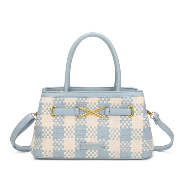 Borsa a tracolla in ecopelle gingham Enrico Coveri EC7052