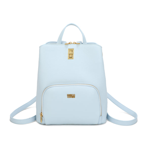 Zaino in ecopelle Enrico Coveri con chiusura turn lock e zip a 3 tasche EC2254