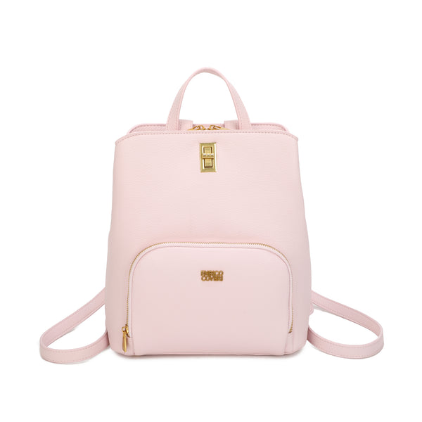 Zaino in ecopelle Enrico Coveri con chiusura turn lock e zip a 3 tasche EC2254
