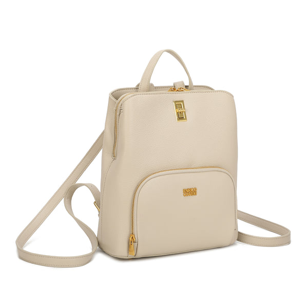 Zaino in ecopelle Enrico Coveri con chiusura turn lock e zip a 3 tasche EC2254