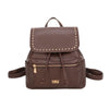Zaino in ecopelle Enrico Coveri con decorazioni a borchie sulla patta EC6334