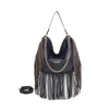 Borsa a spalla in ecopelle con frange e tracolla a catena Valentino Creations VC7087