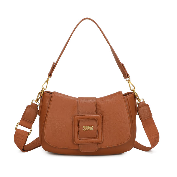 Borsa spalla con patta e dettaglio a fibbia stile Y2K in ecopelle Enrico Coveri EC6273