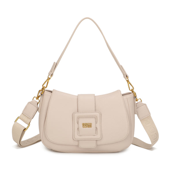 Borsa spalla con patta e dettaglio a fibbia stile Y2K in ecopelle Enrico Coveri EC6273