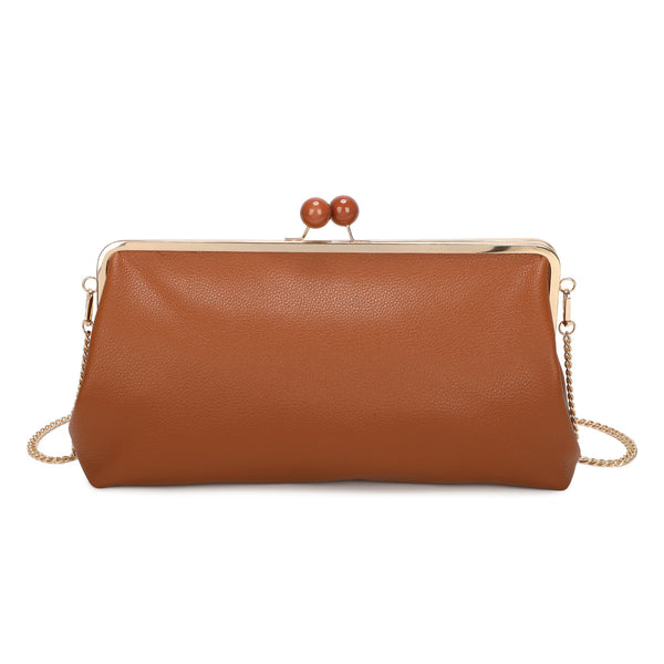 Borsa ecopelle maxi pochette con catena e chiusura a clic EC6270 Enrico Coveri