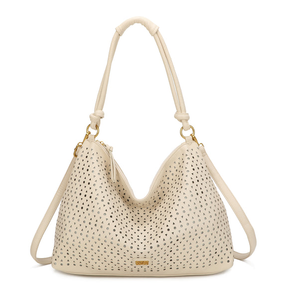 Borsa morbida a spalla in ecopelle traforata Enrico Coveri EC6272