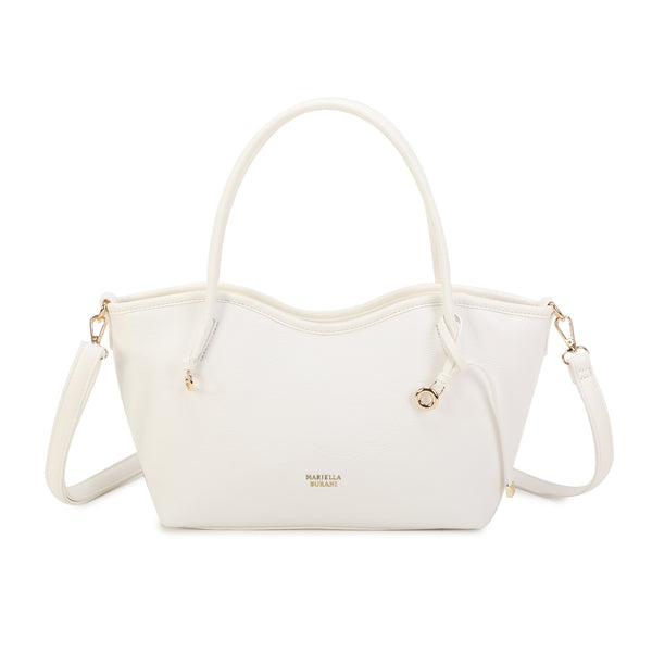 Borsa a spalla in ecopelle con lacci e ganci MB-719