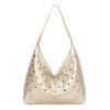 Borsa spalla in ecopelle con borchie argento VC2011