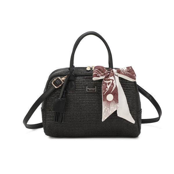 Borsetta in rafia e ecopelle a bauletto Mariella Burani MB6310