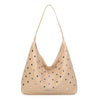 Borsa spalla in ecopelle con borchie argento VC2011