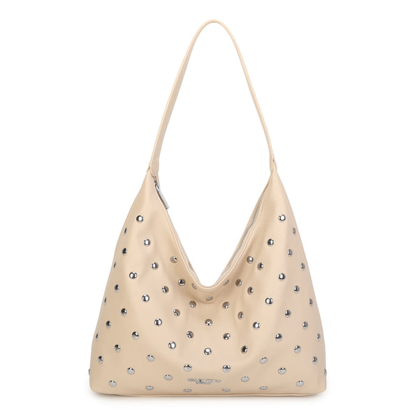 Borsa spalla in ecopelle con borchie argento VC2011