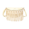 Marsupio ecopelle con frange e borchie Mariella Burani MB6319