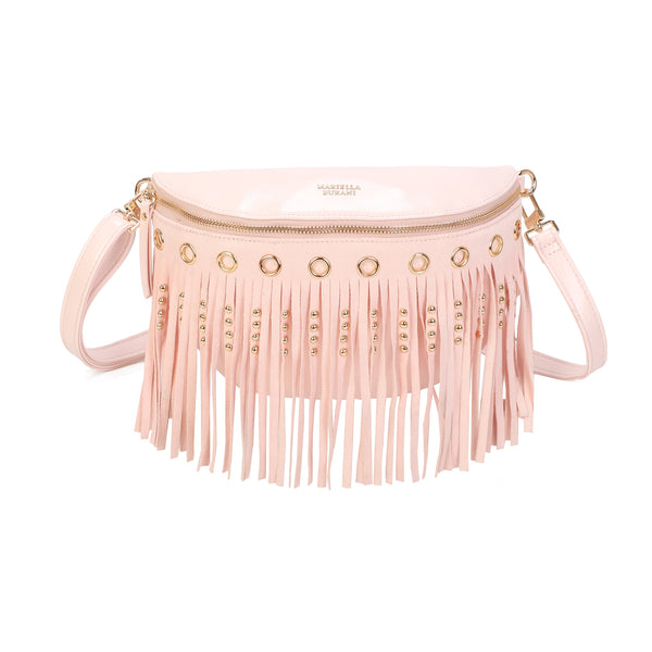 Marsupio ecopelle con frange e borchie Mariella Burani MB6319