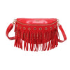 Marsupio ecopelle con frange e borchie Mariella Burani MB6319