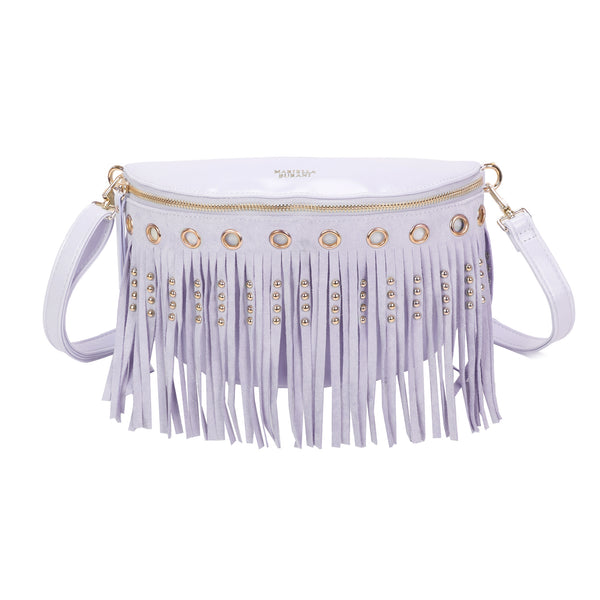 Marsupio ecopelle con frange e borchie Mariella Burani MB6319