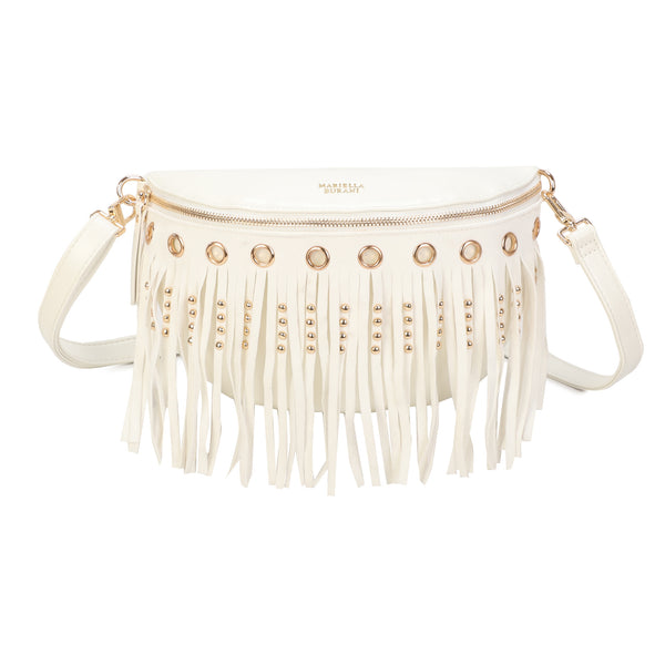 Marsupio ecopelle con frange e borchie Mariella Burani MB6319