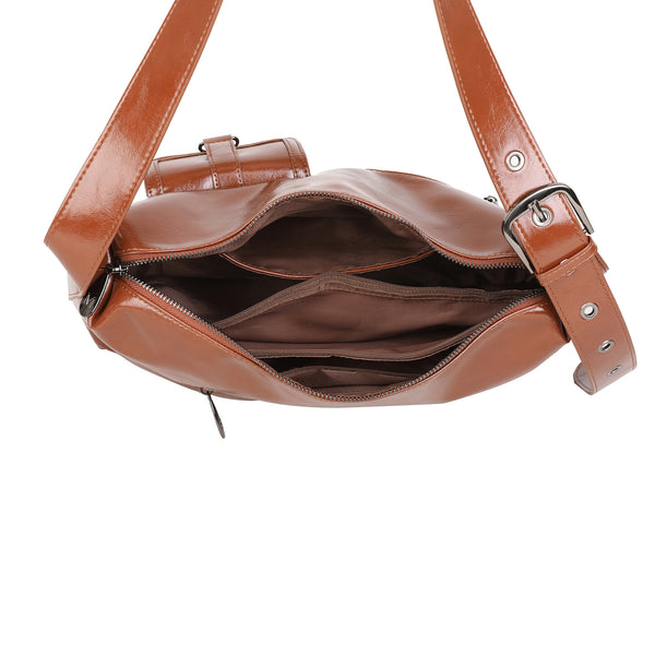 Borsa a spalla e tracolla in ecopelle lucida Mariella Burani MB034