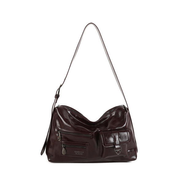 Borsa a spalla e tracolla in ecopelle lucida Mariella Burani MB034