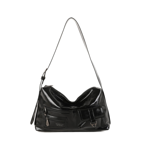 Borsa a spalla e tracolla in ecopelle lucida Mariella Burani MB034