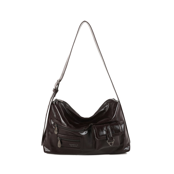 Borsa a spalla e tracolla in ecopelle lucida Mariella Burani MB034