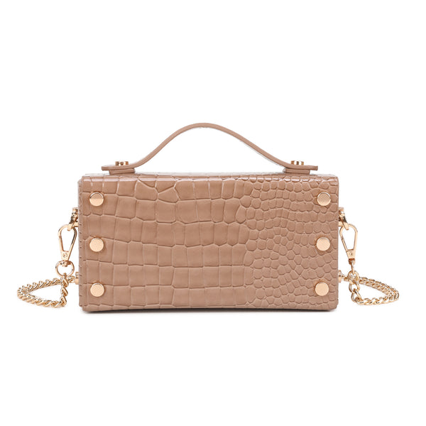 Borsetta a tracolla rettangolare rigida in ecopelle cocco Enrico Coveri EC6286