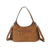 Borsa spalla Mariella Burani in ecopelle camoscio con frange e tracolla intrecciata MB5002