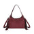 Borsa spalla Mariella Burani in ecopelle camoscio con frange e tracolla intrecciata MB5002