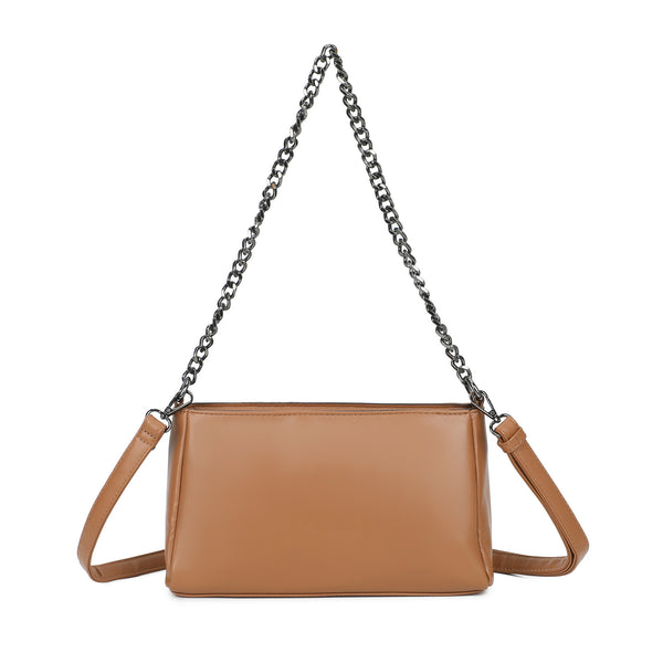 Borsa a tracolla in ecopelle liscia con frange e lustrini Mariella Burani MB5005
