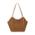 Borsa shopper a spalla in ecopelle scamosciata e teddy MB053