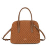 Borsa bauletto Mariella Burani in ecopelle scamosciata con logo impresso MB043