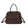 Borsa bauletto Mariella Burani in ecopelle scamosciata con logo impresso MB043