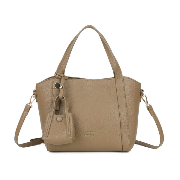 Borsa bauletto in ecopelle martellata con charm minibag Mariella Burani MB036