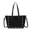 Borsa spalla shopper in ecopelle scamosciata con borchie 2281