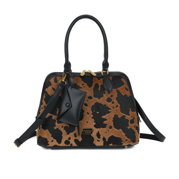 Borsa bauletto in ecopelle effetto muccato Mariella Burani con postina MB056