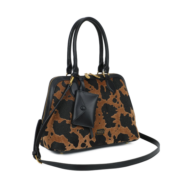 Borsa bauletto in ecopelle effetto muccato Mariella Burani con postina MB056