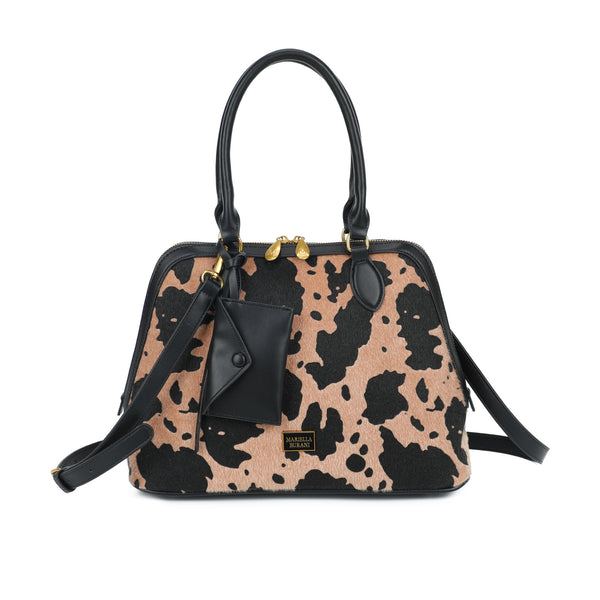 Borsa bauletto in ecopelle effetto muccato Mariella Burani con postina MB056
