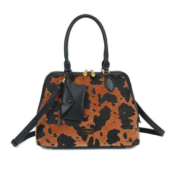 Borsa bauletto in ecopelle effetto muccato Mariella Burani con postina MB056
