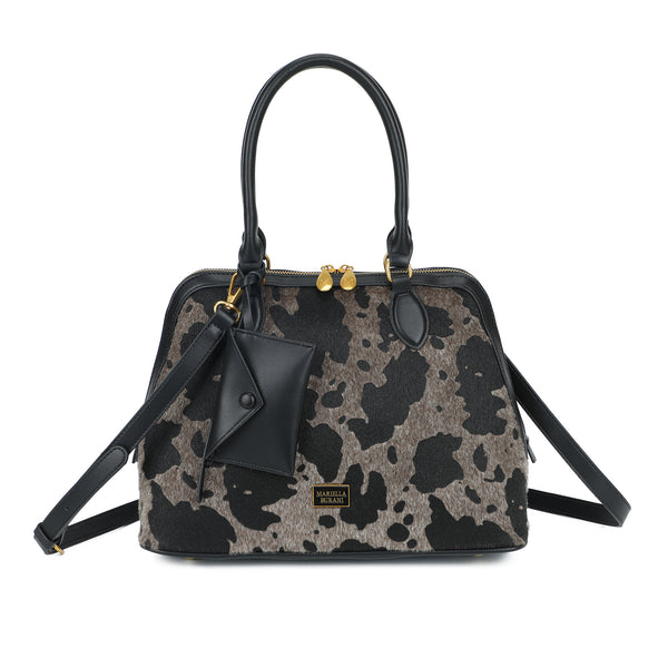 Borsa bauletto in ecopelle effetto muccato Mariella Burani con postina MB056
