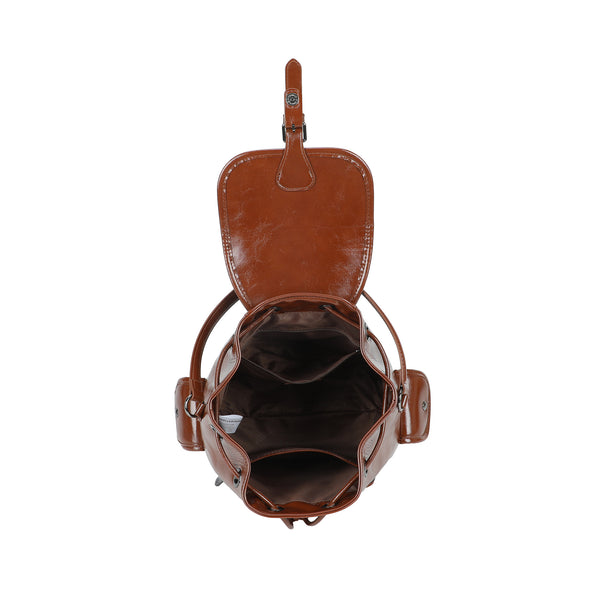 Zaino in ecopelle lucida effetto invecchiato Mariella Burani MB032